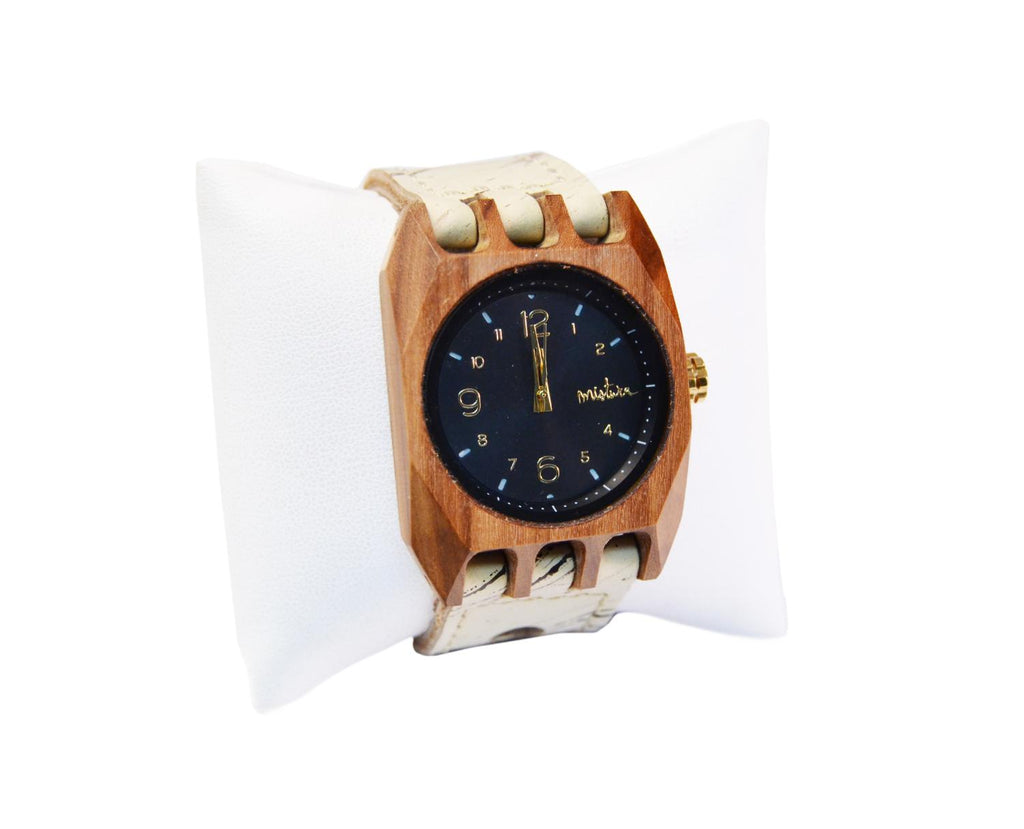 Mistura Lenzo Wooden Unisex Watch with Hollister Leather Band